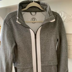 Lululemon Long Jacket Grey White Small 4 worn once